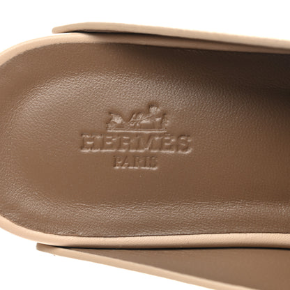 Hermes Calfskin Calya Mules 37 Hetre 7 of 8