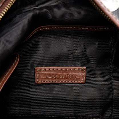 Burberry Canvas House Check Woven Hobo Brown 7 of 14