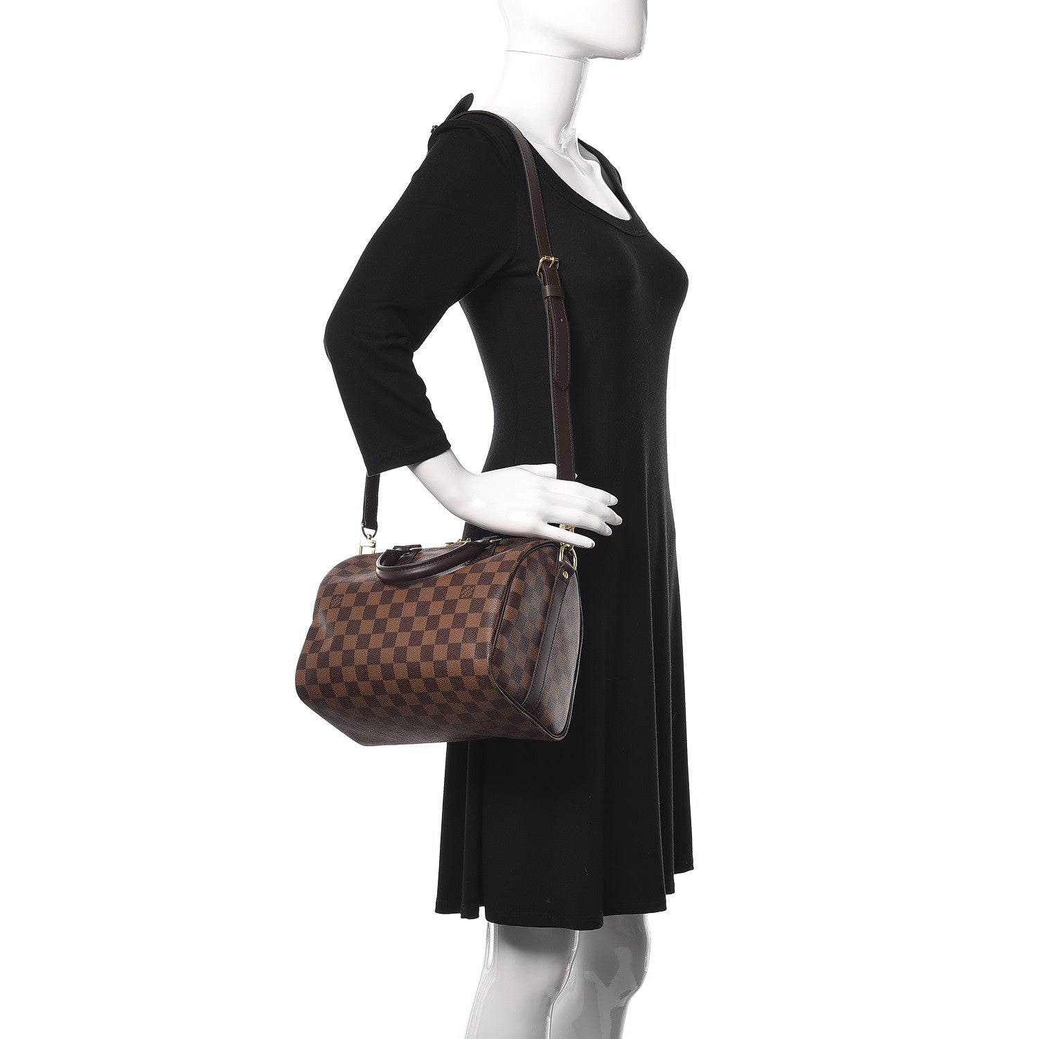 Louis Vuitton Damier Ebene Speedy Bandouliere 25 2 of 10