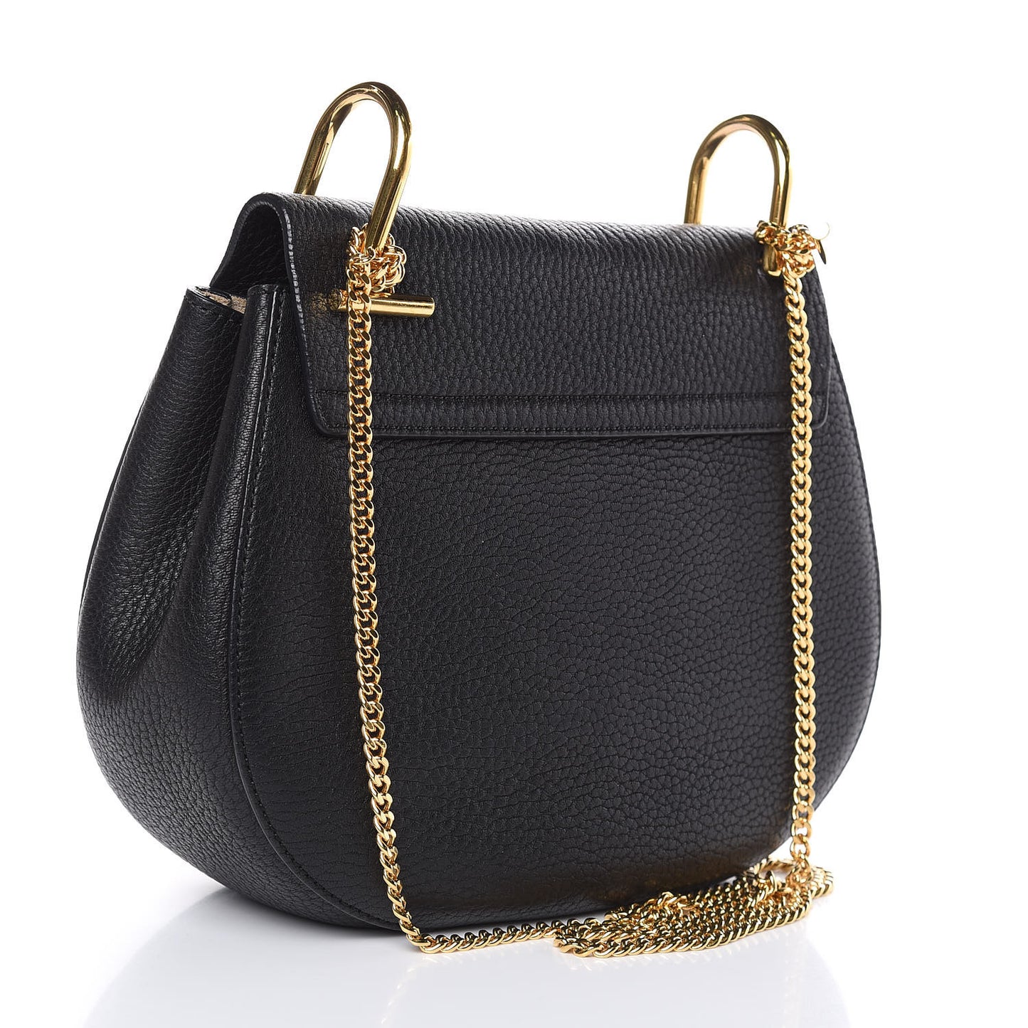 Grained Lambskin Drew Shoulder Bag Black