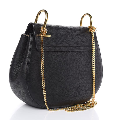 Chloe Grained Lambskin Drew Shoulder Bag Black 3 of 9
