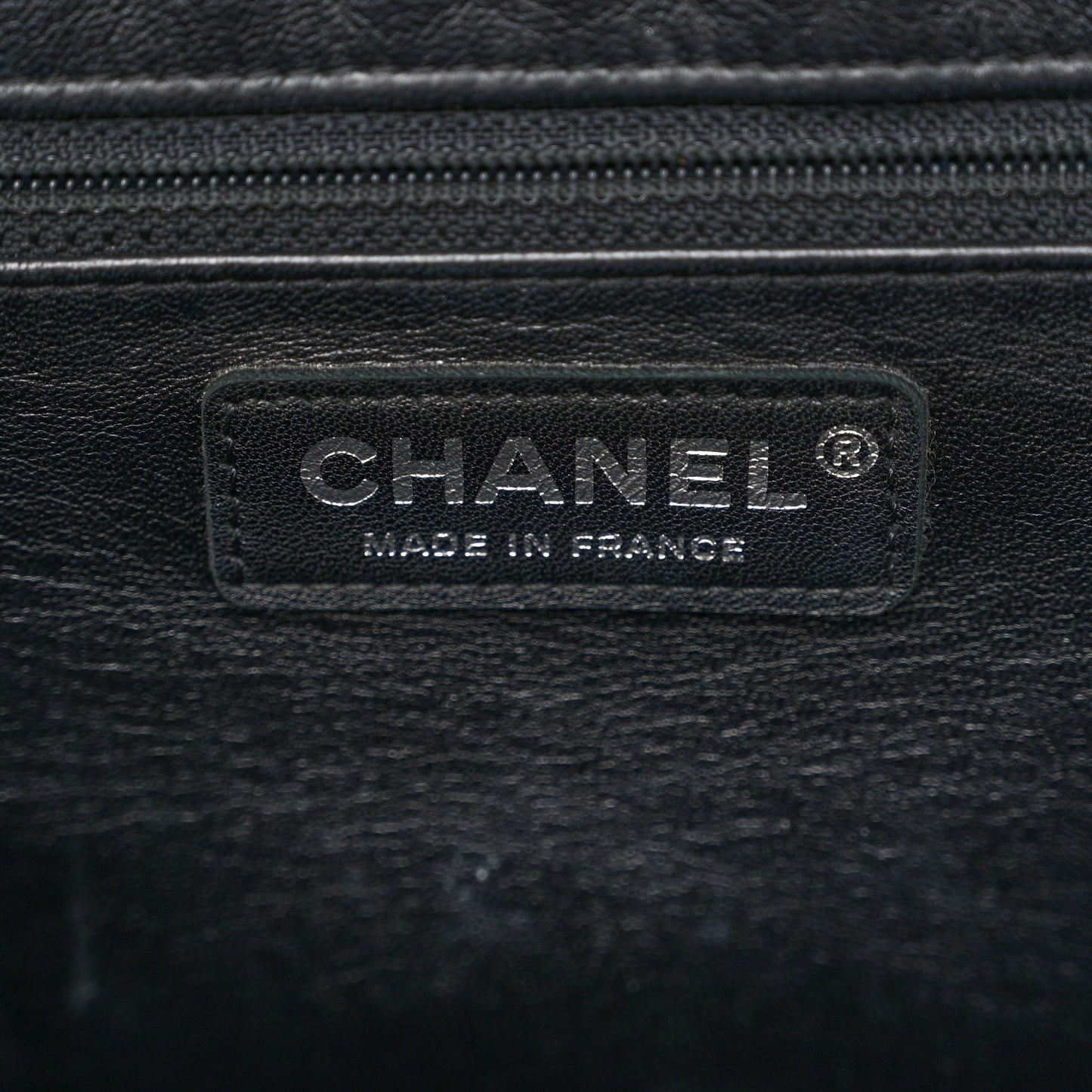 Shearling Quilted Jumbo Single Flap Black