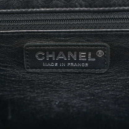 Chanel Shearling Quilted Jumbo Single Flap Black 6 of 9