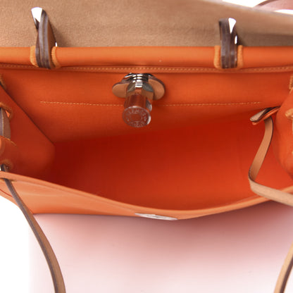 Hermes Vache Hunter Toile Herbag Zip 31 PM Orange 6 of 15