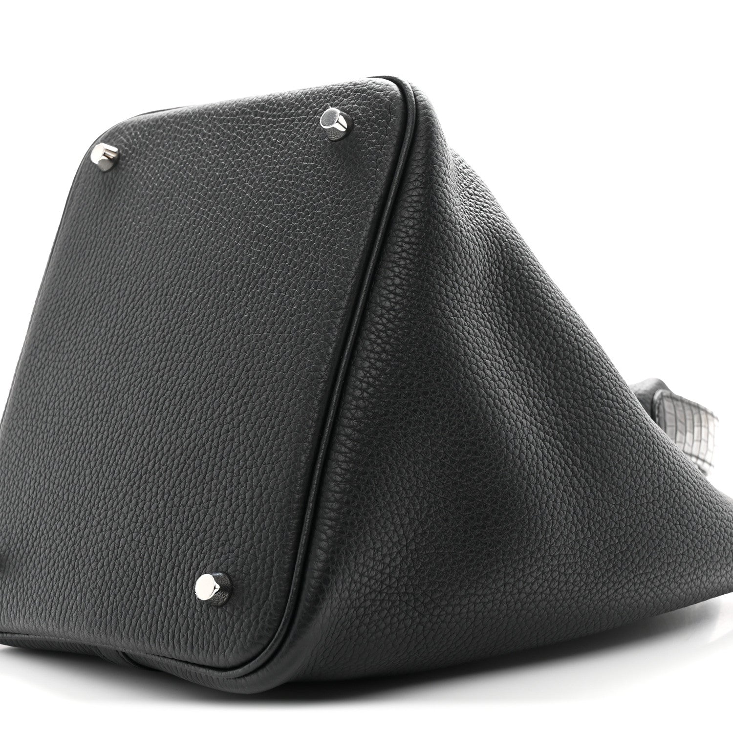 Hermes Taurillon Clemence Matte Alligator Picotin Lock Touch 22 MM Black 10 of 11