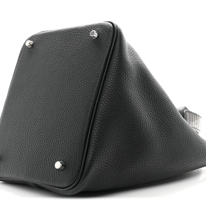 Hermes Taurillon Clemence Matte Alligator Picotin Lock Touch 22 MM Black 10 of 11