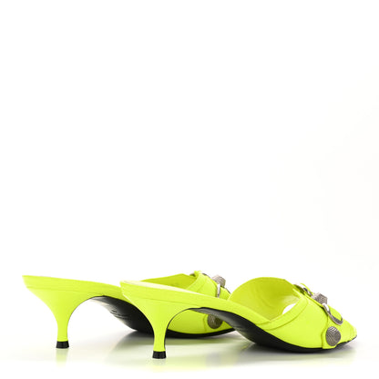 Balenciaga Agneau Arena Cagole 50mm Slide Sandals 40 Fluo Yellow 5 of 10