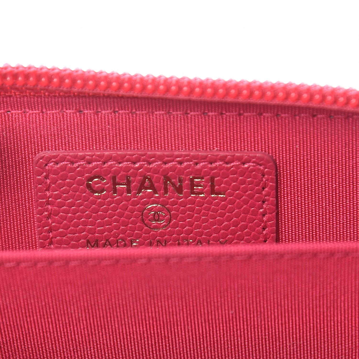 Chanel Caviar Quilted Boy Zip Around Coin Purse Wallet Fuchsia 6 of 8