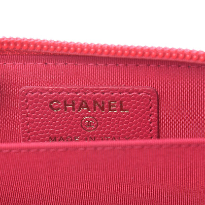 Chanel Caviar Quilted Boy Zip Around Coin Purse Wallet Fuchsia 6 of 8