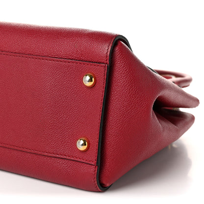 Burberry Soft Grain Calfskin Medium Buckle Tote Parade Red 18 of 21
