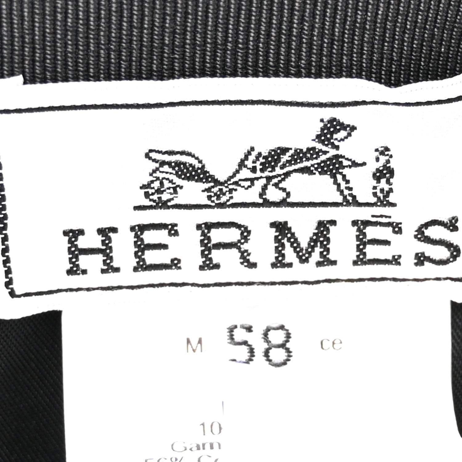 Hermes Cotton Miles H Circle Hat 58 Black 8 of 9