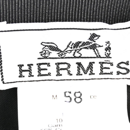 Hermes Cotton Miles H Circle Hat 58 Black 8 of 9