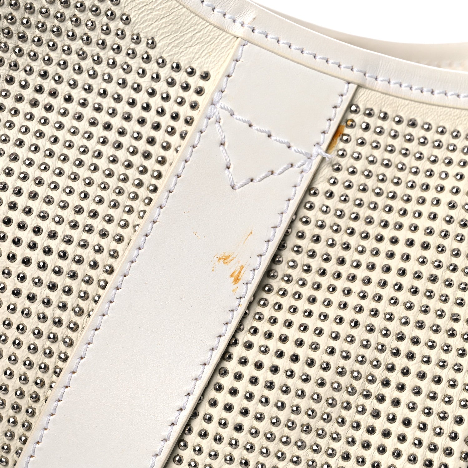 Burberry Calfskin Studded Hobo White 33 of 34