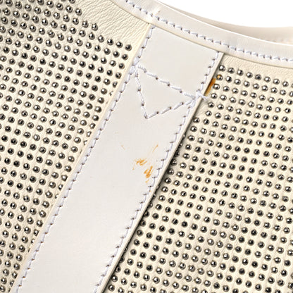 Burberry Calfskin Studded Hobo White 33 of 34