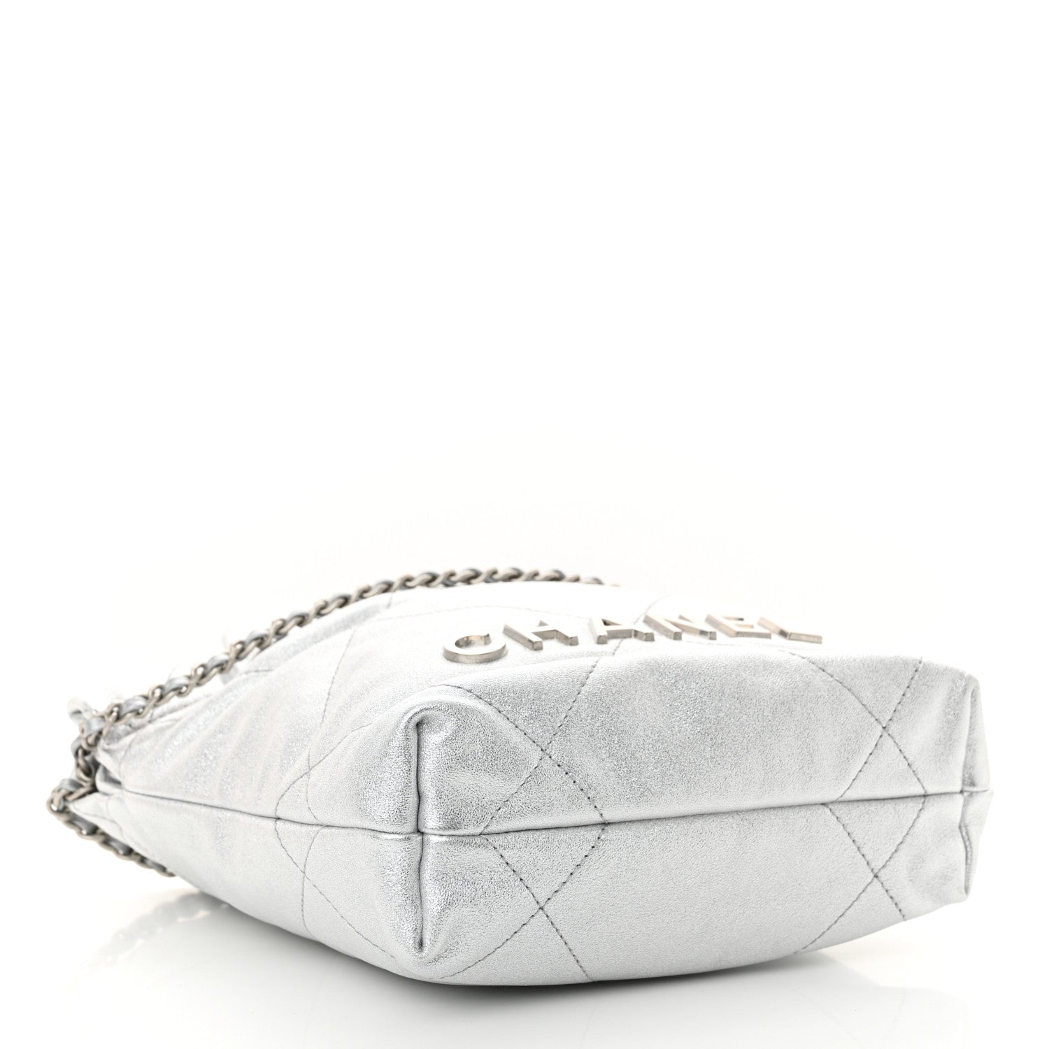 Chanel Metallic Lambskin Quilted Mini Chanel 22 Silvery 4 of 10