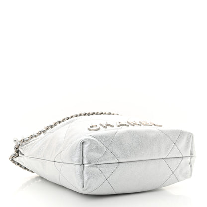 Chanel Metallic Lambskin Quilted Mini Chanel 22 Silvery 4 of 10