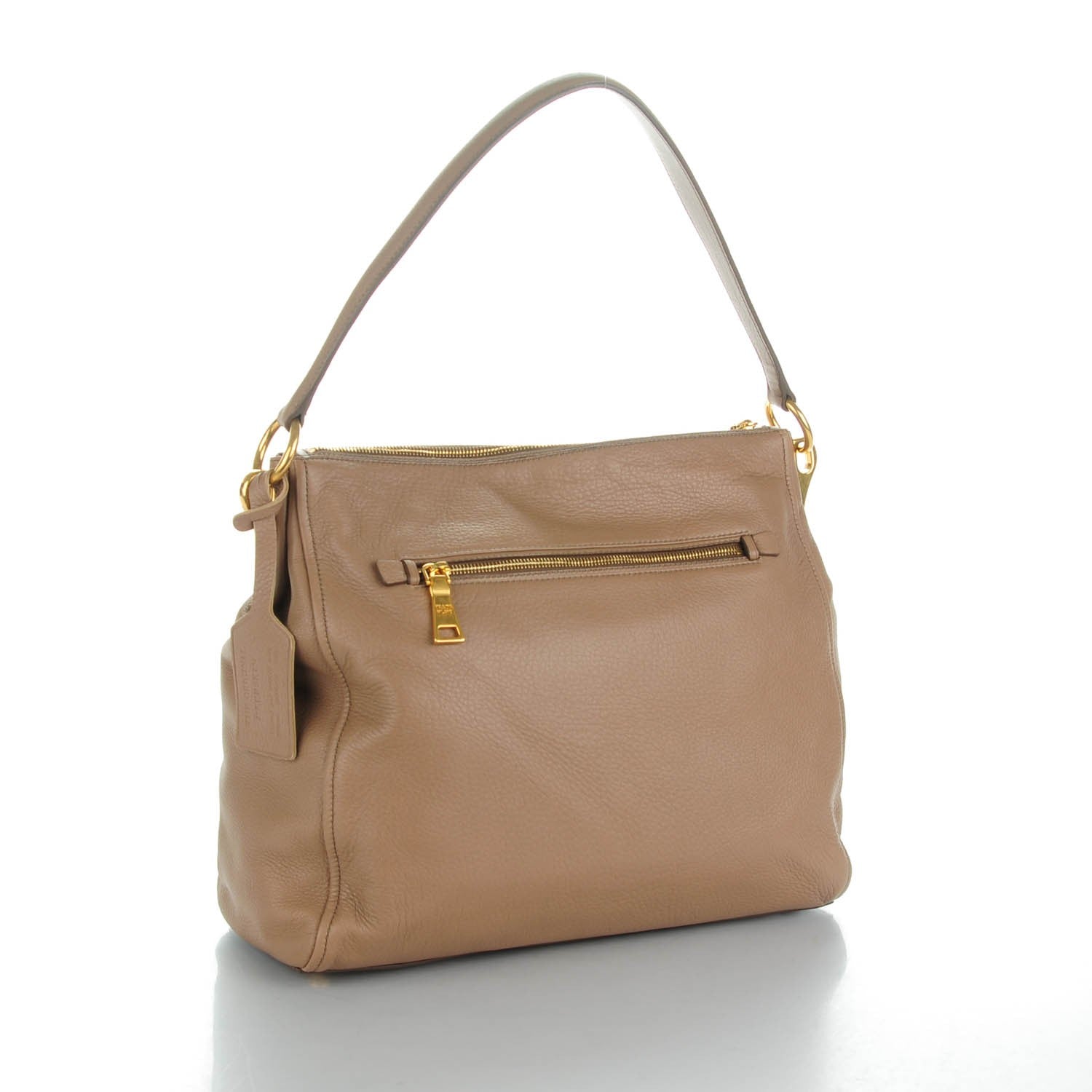 Prada Cervo Deerskin Hobo Visone 3 of 9