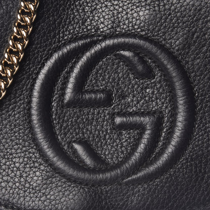 Gucci Pebbled Calfskin Small Soho Flap Crossbody Black 12 of 13