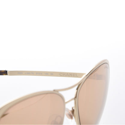 Chanel 18K Pilot Summer Sunglasses 4223 Gold 6 of 10