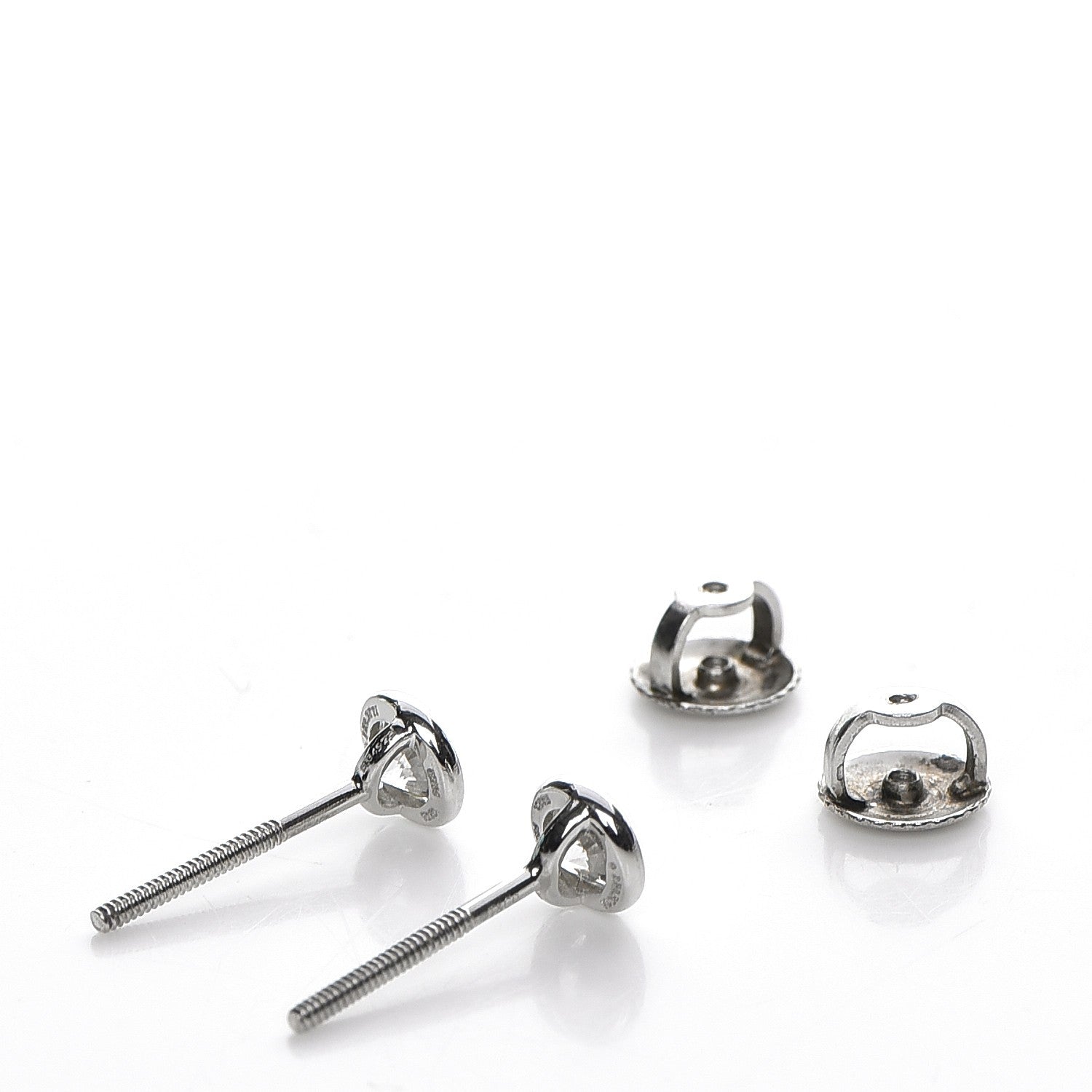 Tiffany Platinum Diamond .34ctw Elsa Peretti Diamonds By The Yard Earrings 5 of 7