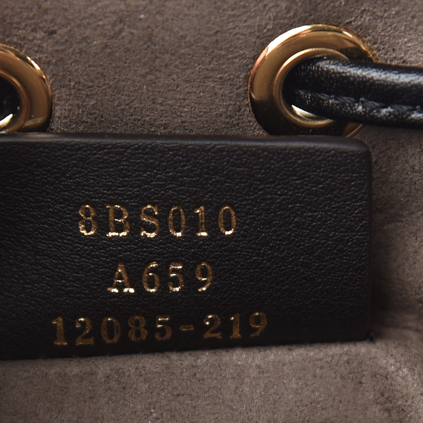 Vitello Liberty F is Fendi Bi-Color FF 1974 Embossed Mini Mon Tresor Bucket Bag Maya Black