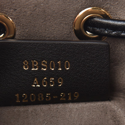 Fendi Vitello Liberty F is Fendi Bi-Color FF 1974 Embossed Mini Mon Tresor Bucket Bag Maya Black 7 of 9
