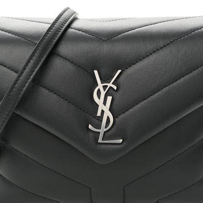 Saint Laurent Calfskin Y Quilted Monogram Toy Loulou Crossbody Bag Black 7 of 10
