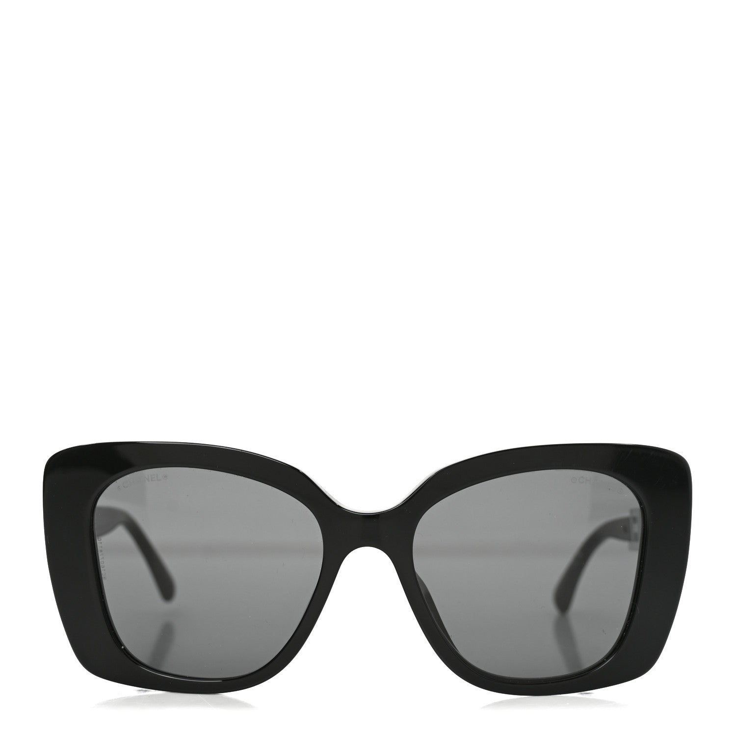 Chanel Acetate Strass Square Sunglasses 5422-B-A Black White 2 of 7