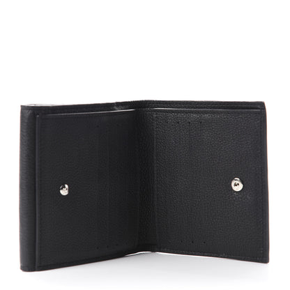 Louis Vuitton Calfskin LockMe II Compact Wallet Black 5 of 8
