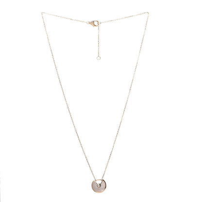 Cartier 18K Yellow Gold Diamond Mother of Pearl XS Amulette de Cartier Pendant Necklace 3 of 6