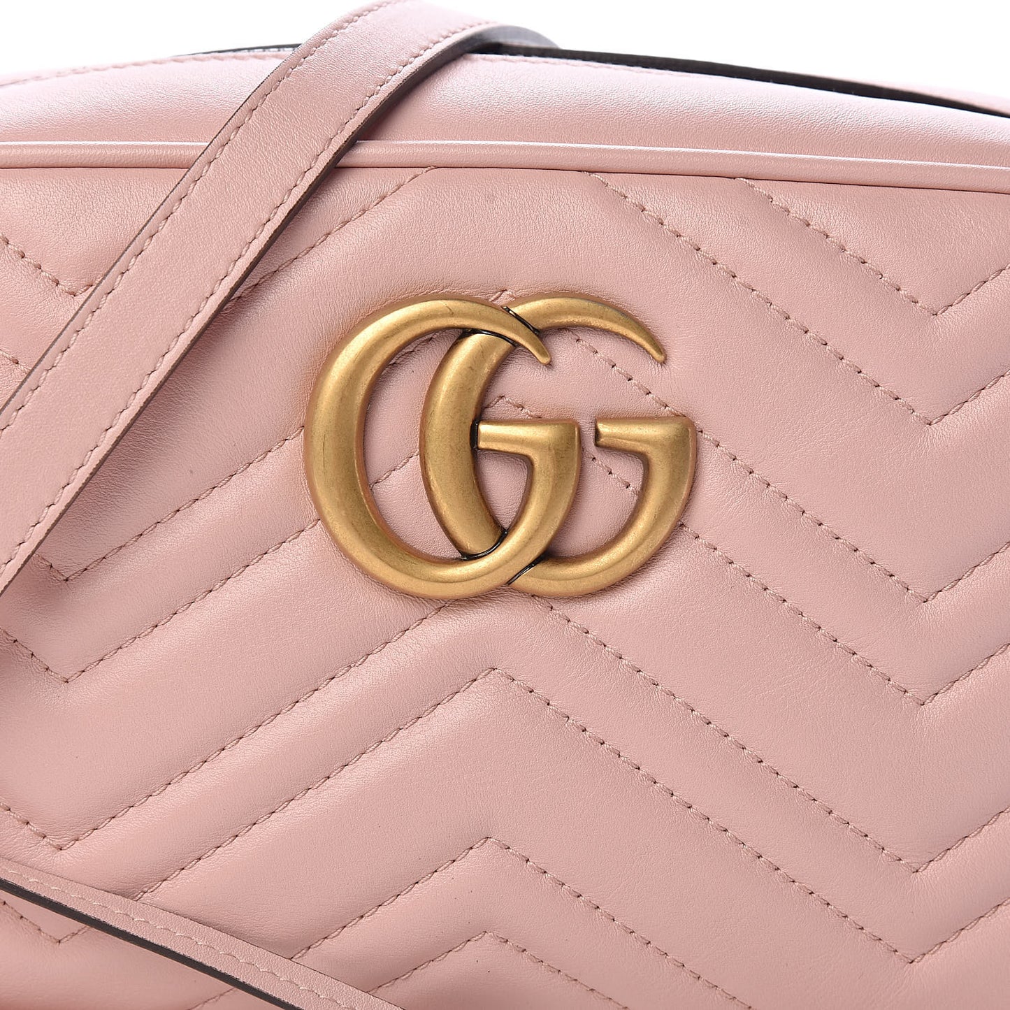 Calfskin Matelasse Small GG Marmont Chain Shoulder Bag Perfect Pink
