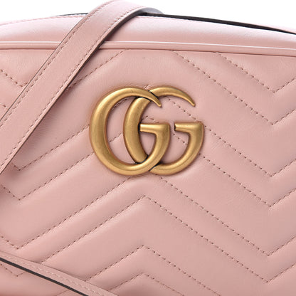 Gucci Calfskin Matelasse Small GG Marmont Chain Shoulder Bag Perfect Pink 8 of 10