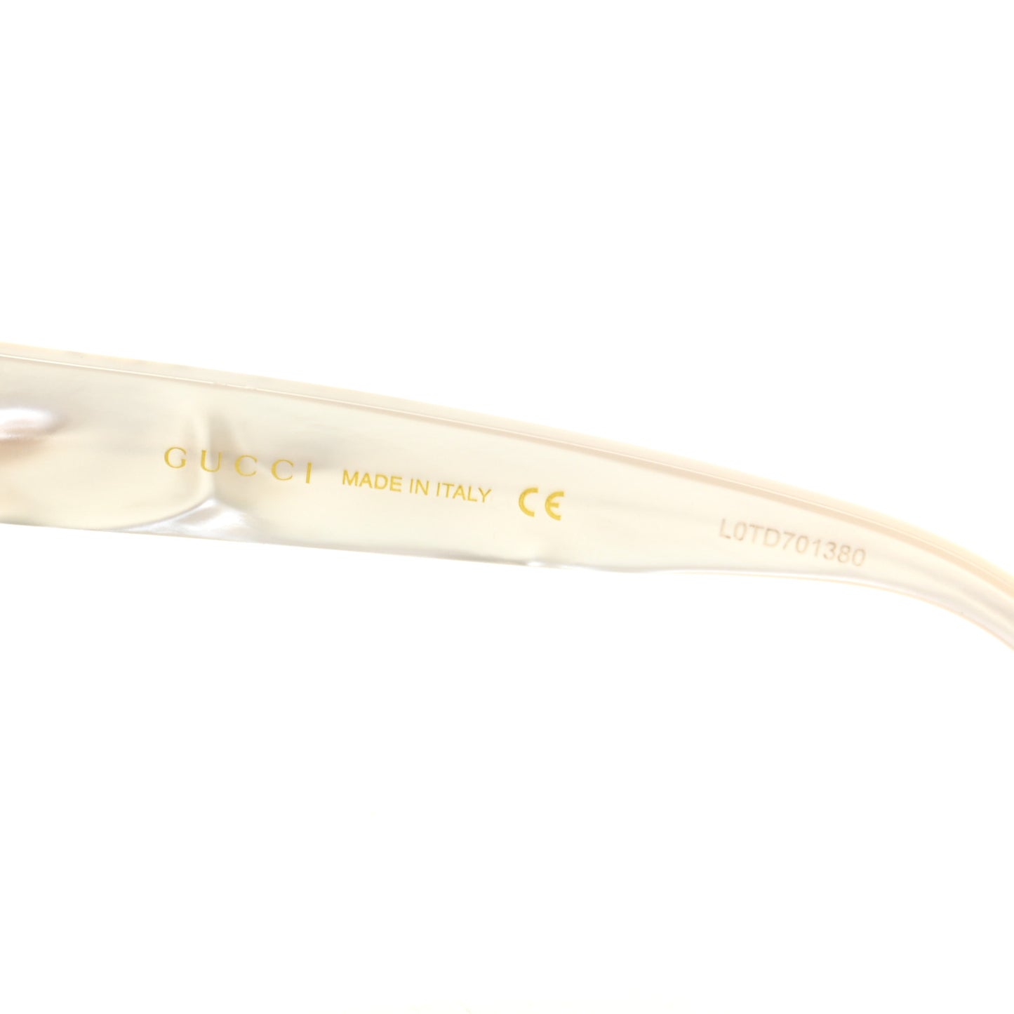 Acetate Crystal Oversize Mirrored Star Sunglasses GG0116S Ivory