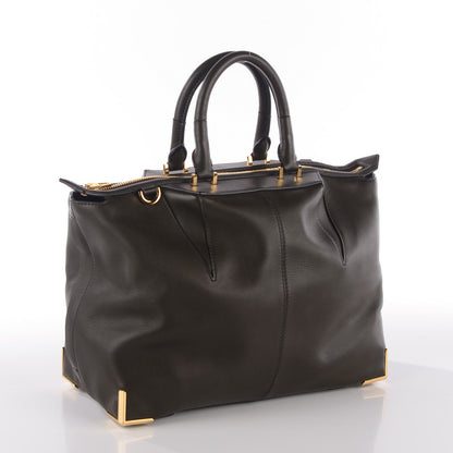 Alexander Wang Smooth Calfskin Liner Tote Dark Green 3 of 7
