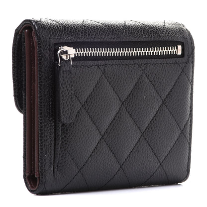 Chanel Caviar Quilted Compact Flap Wallet Black 3 of 10