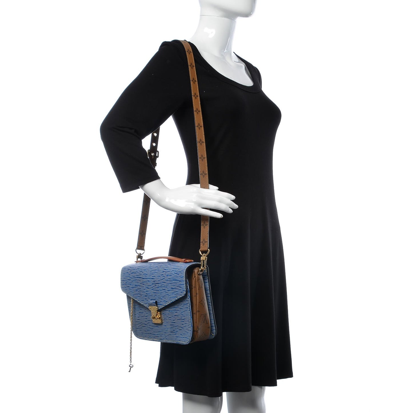 Epi Reverse Monogram Pochette Metis Denim Light