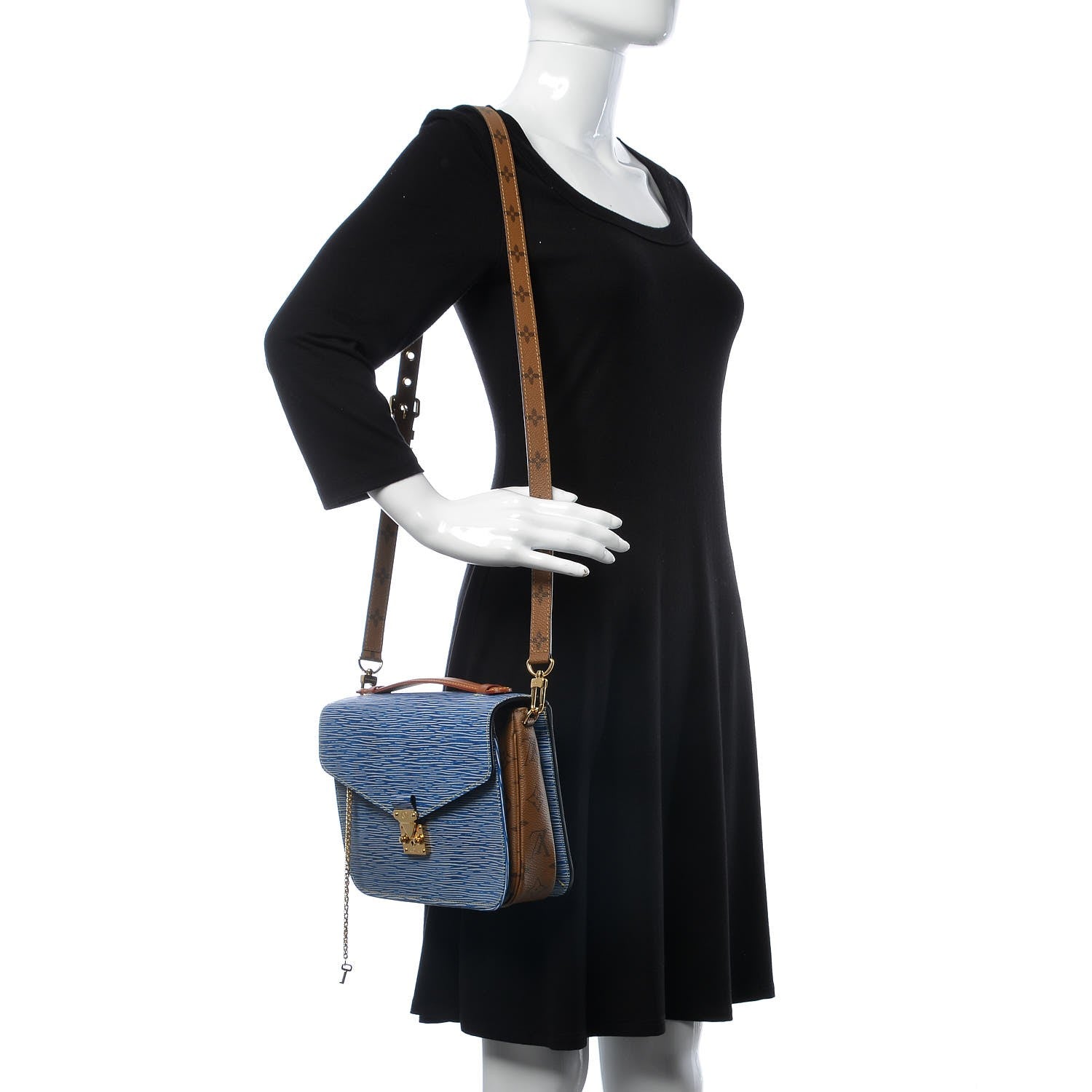 Louis Vuitton Epi Reverse Monogram Pochette Metis Denim Light 2 of 7