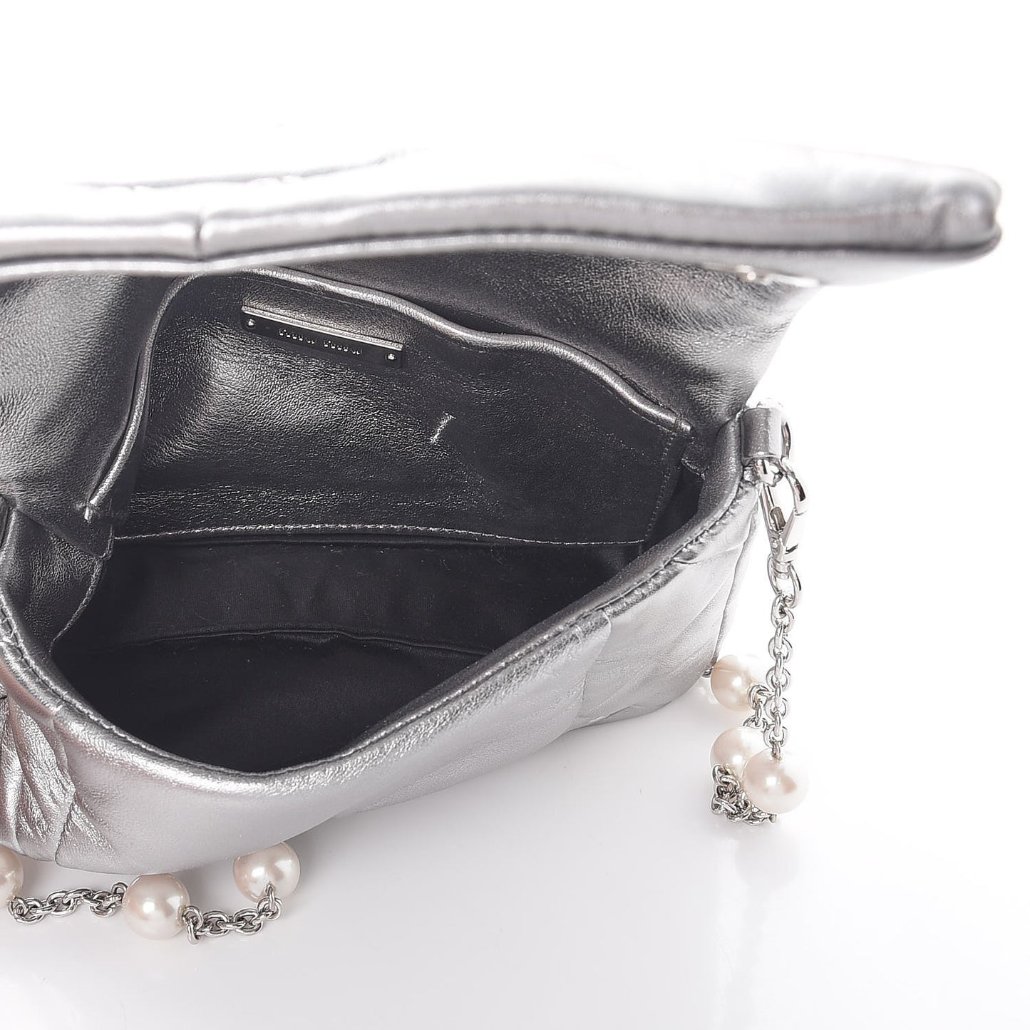 Nappa Patch Pearl Shoulder Bag Cromo