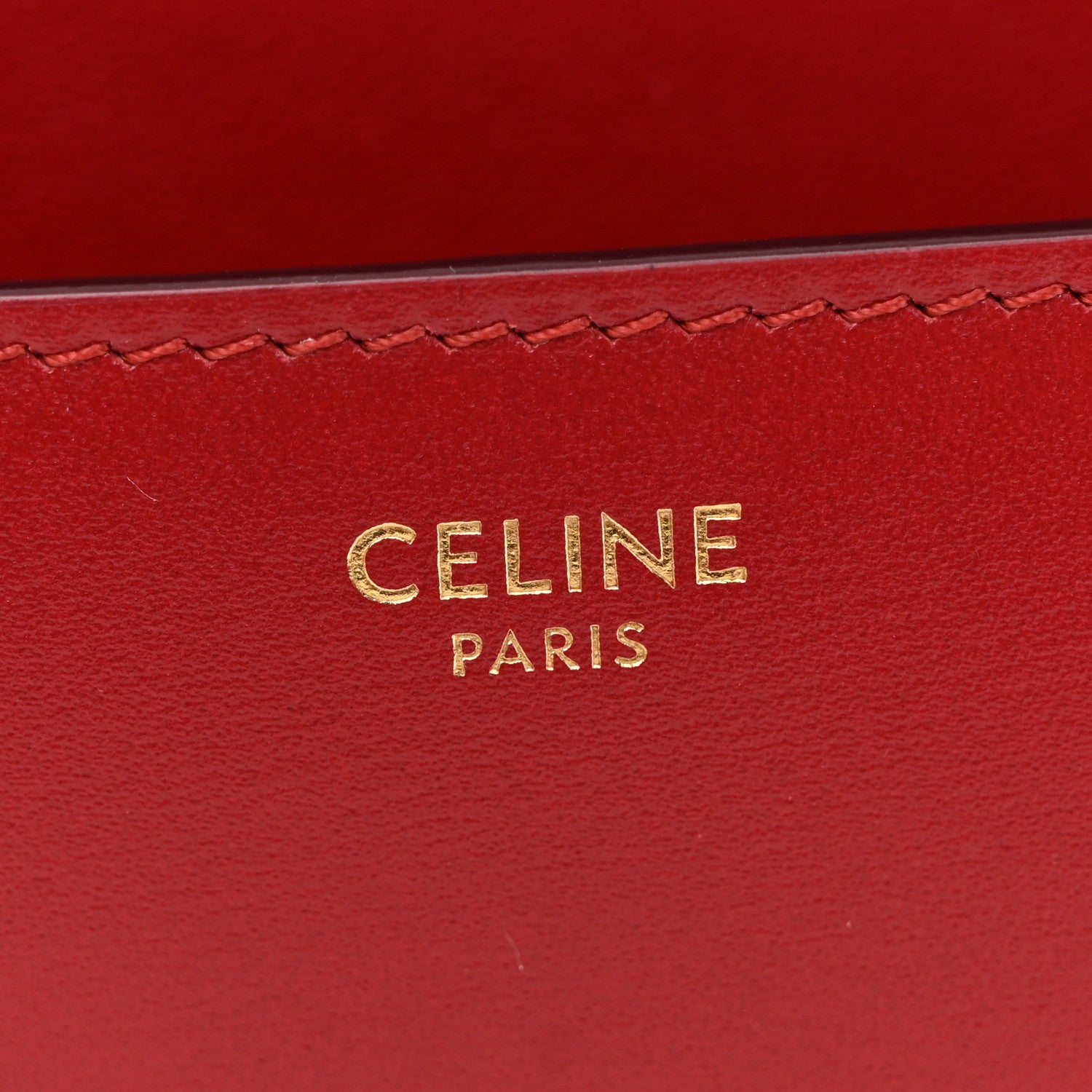 Celine Box Calfskin Medium Classic Box Flap Bag Red 6 of 11