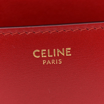 Celine Box Calfskin Medium Classic Box Flap Bag Red 6 of 11