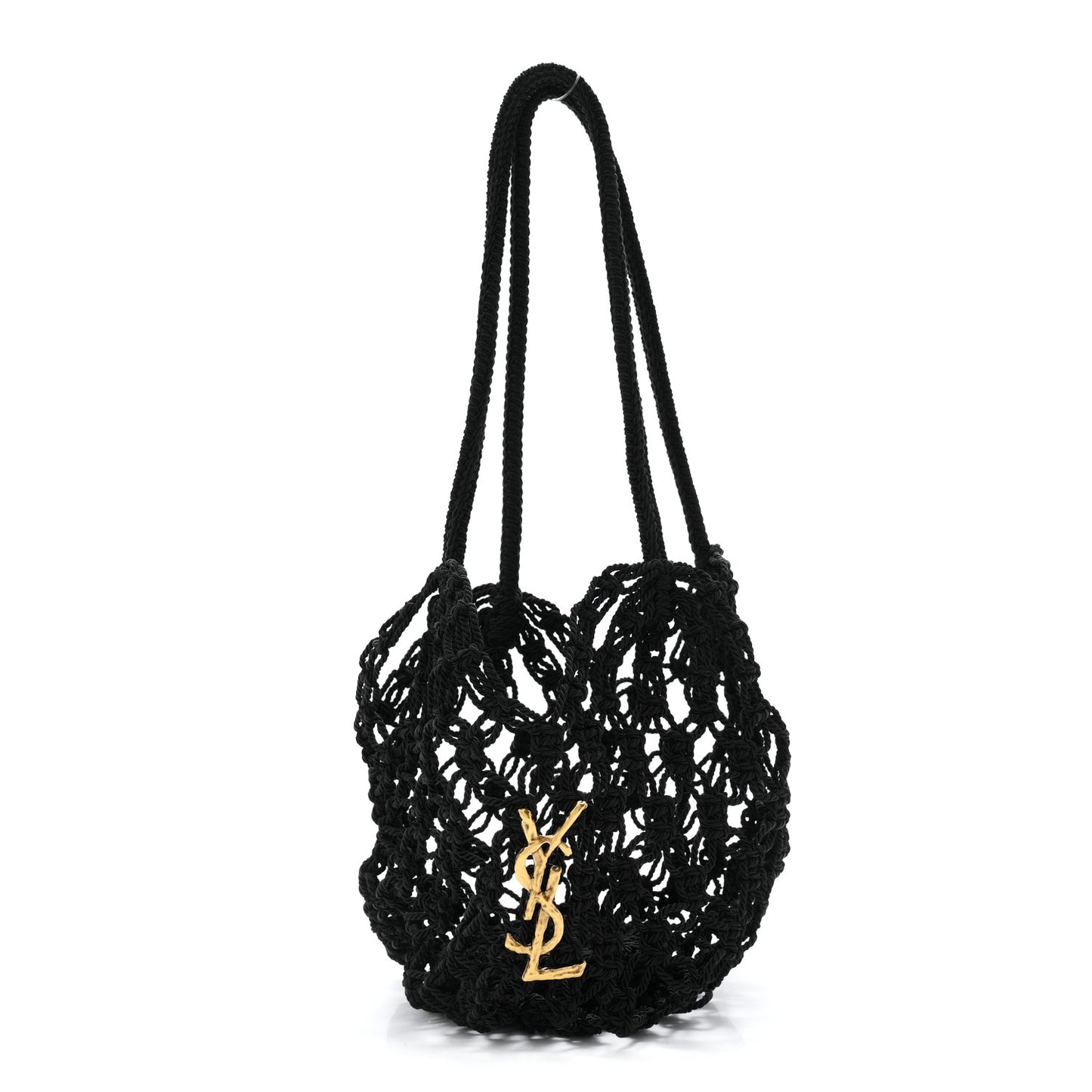 Crochet Small Shopping Bag Black