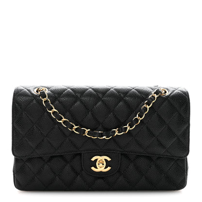 Chanel Caviar Quilted Medium Double Flap Black 1 of 12