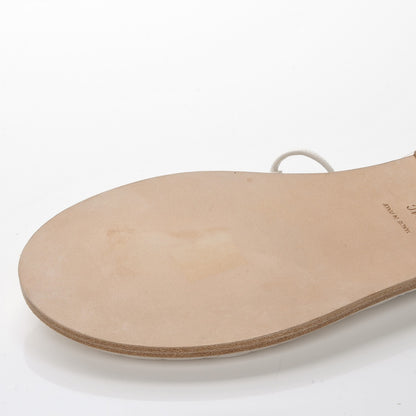 Chanel Lambskin CC Chain Thong Sandals 41 Cream 9 of 10