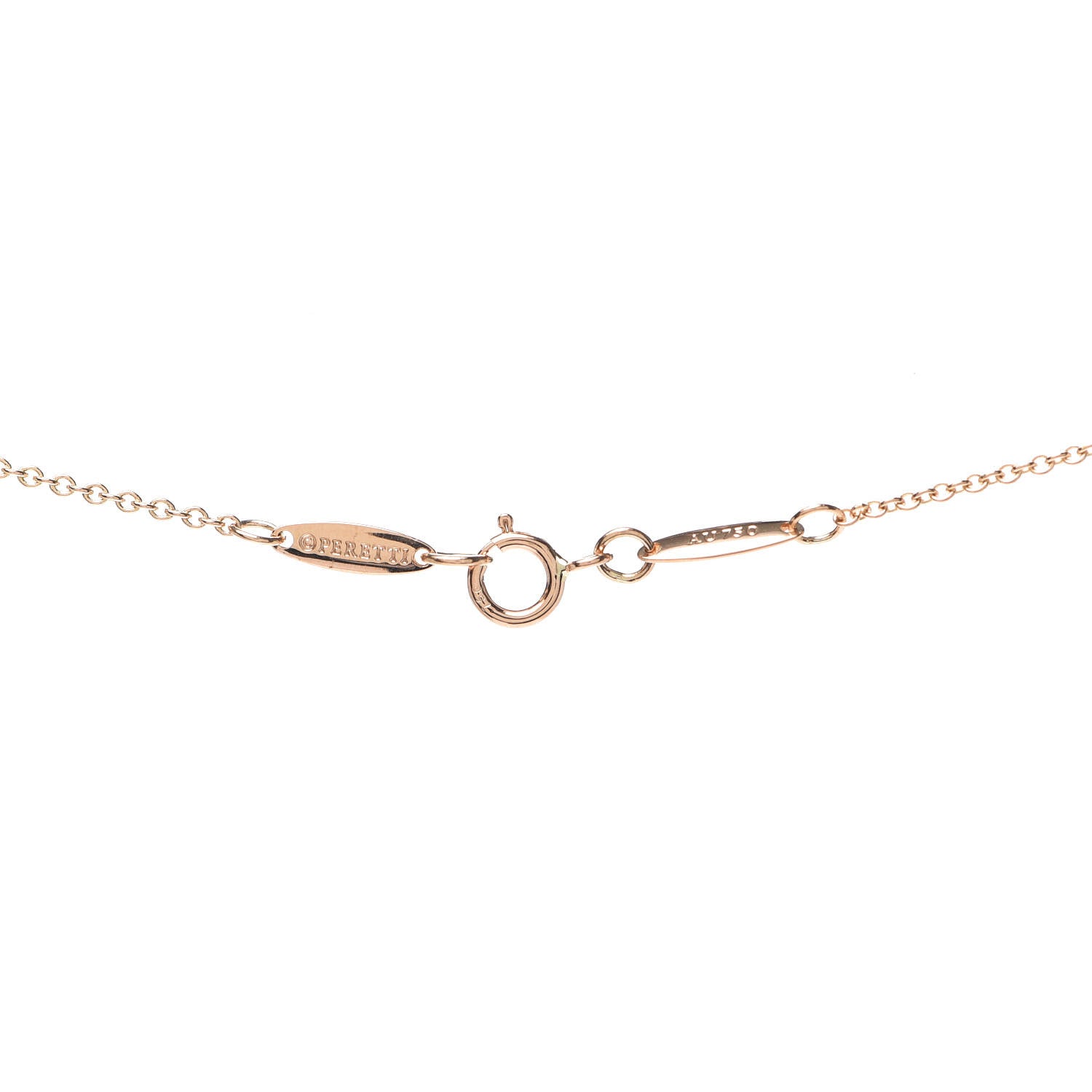 Tiffany 18K Rose Gold Diamond .09ct Elsa Peretti Diamonds by the Yard Pendant Necklace 4 of 5