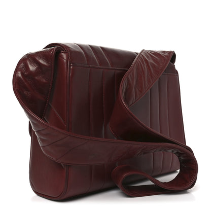 Chanel Lambskin Vertical Quilted CC Flap Shoulder Bag Burgundy 3 of 10