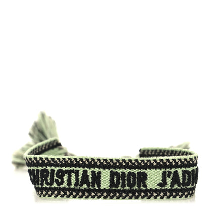 Christian Dior Woven Cotton J'Adior Friendship Bracelet Green 1 of 3