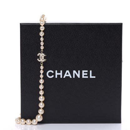 Chanel Graduated Pearl CC Long Necklace Gold 5 of 5