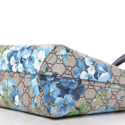 Gucci GG Supreme Monogram Blooms Small Reversible Tote Beige Blue Navy 8 of 11