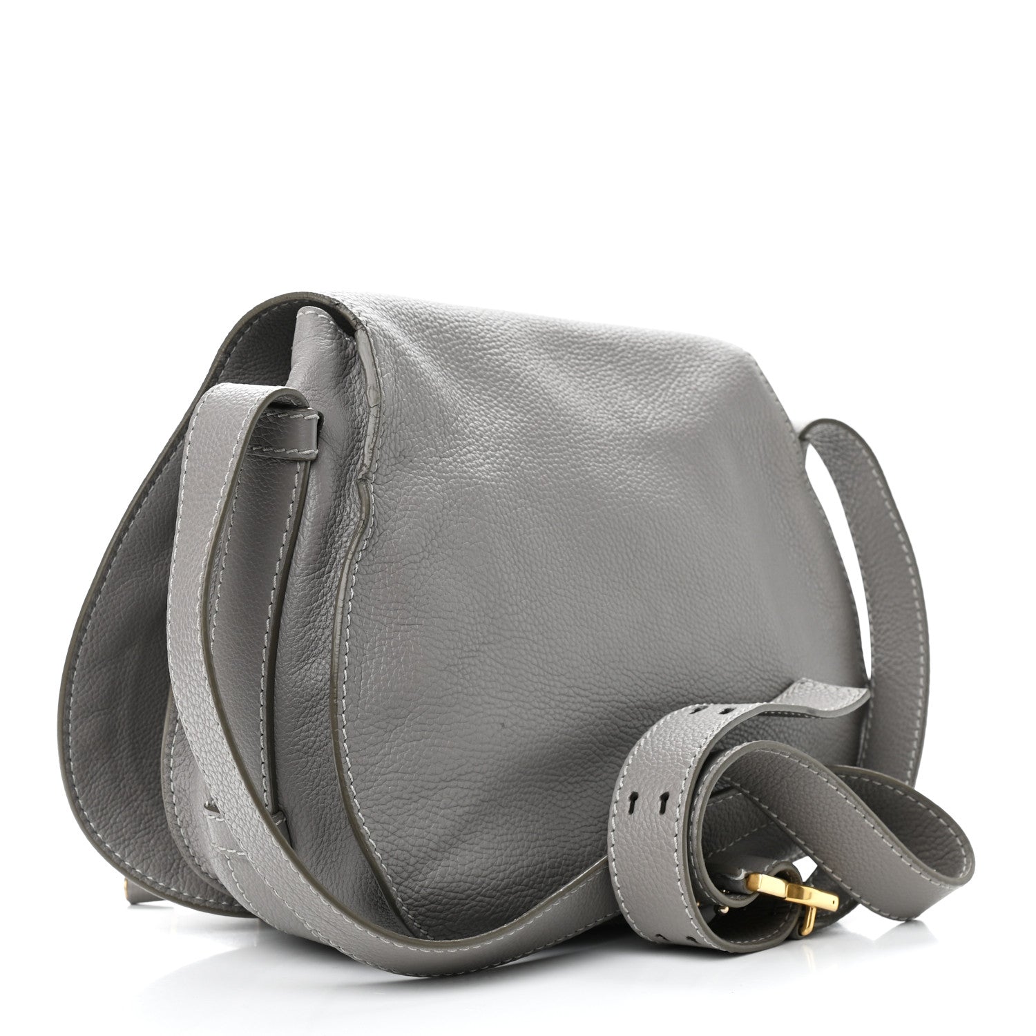 Chloe Calfskin Medium Marcie Round Crossbody Bag Cashmere Grey 4 of 20