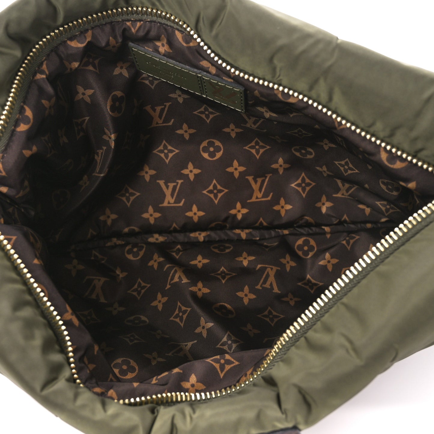 Econyl Monogram Pillow Maxi Multi Pochette Accessories Kaki